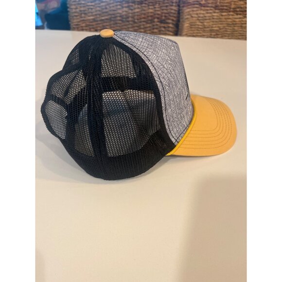 Yellow & Black Prana Trucker Hat With "Chaser" Print Mesh Back Adjustable Snapba - Picture 5 of 6